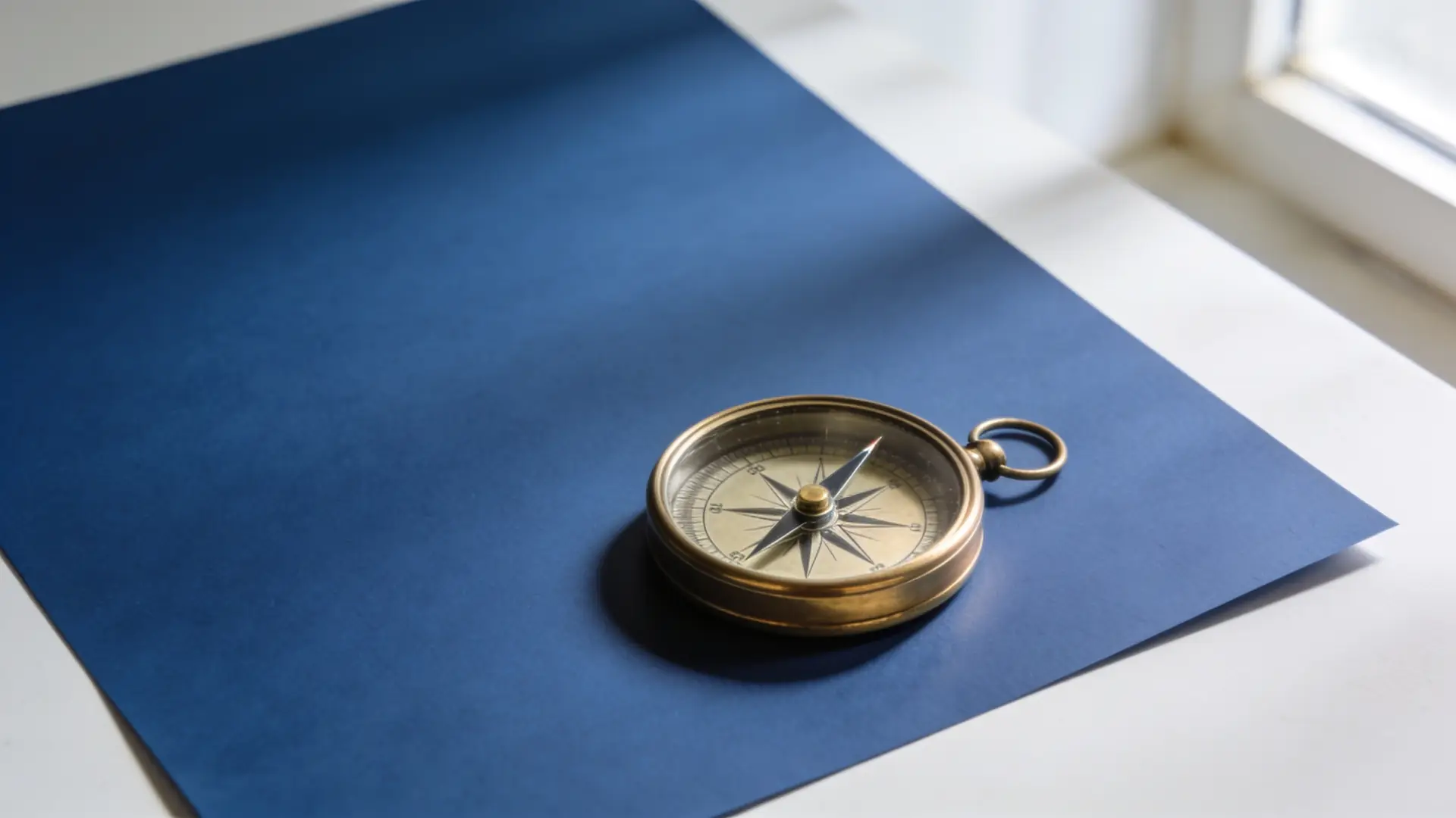 A brass compass on deep blue paper — illustrative image for the guides