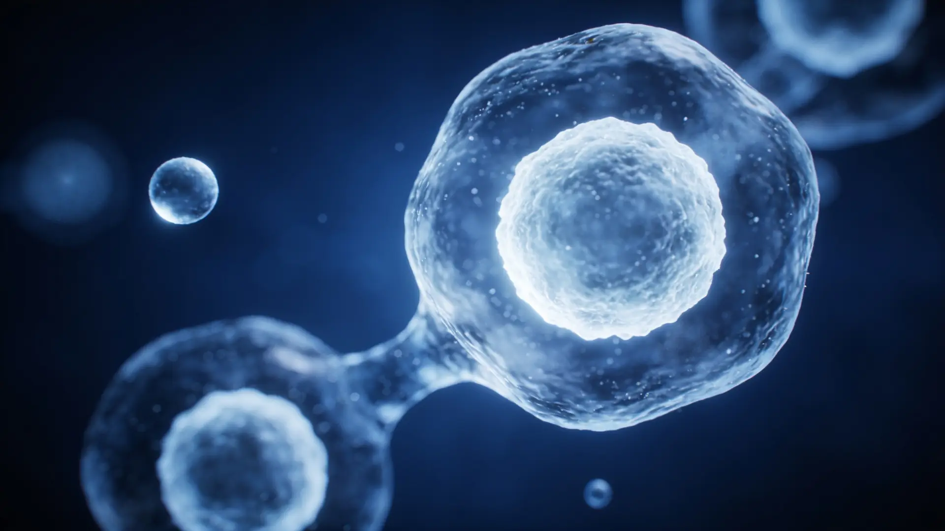 Translucent cell structures in blue light